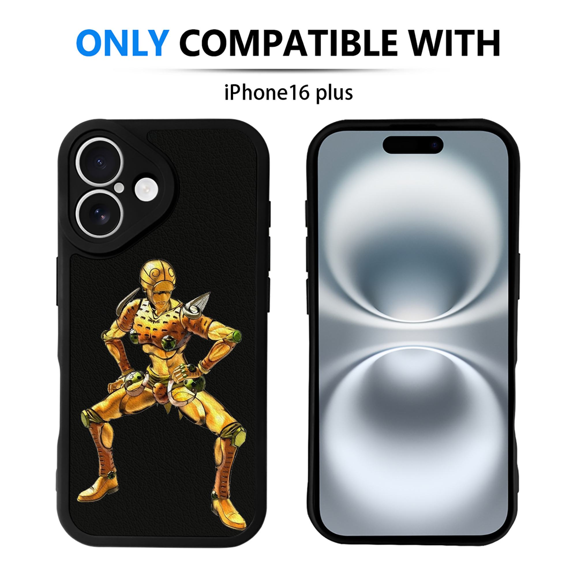 （画像用） ジョジョの奇妙な冒険 ジョルノ?ジョバァーナ JoJo's Bizarre Adventure Giorno Giovanna 【iPhone 16シリーズ対応】シリコンスマホケース（レザー調） 材質：シリコン